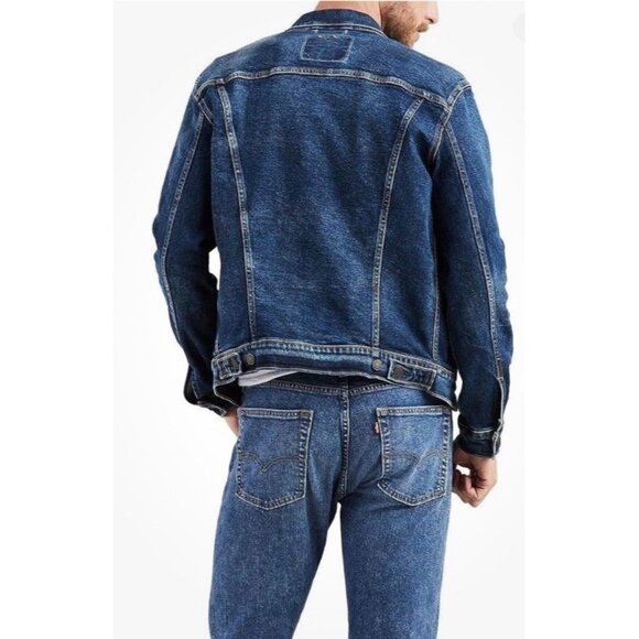 Levi's Mens Trucker Jean Jacket Colusa Denim Stretch 723340322 Mens XXL - Picture 2 of 12